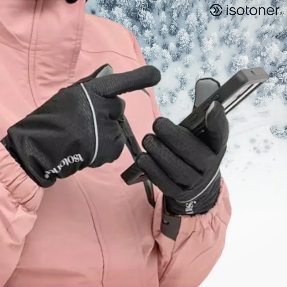 ISOTONER Signature Women’s Sport Jersey Reflective Water-Repellent Gloves NWT